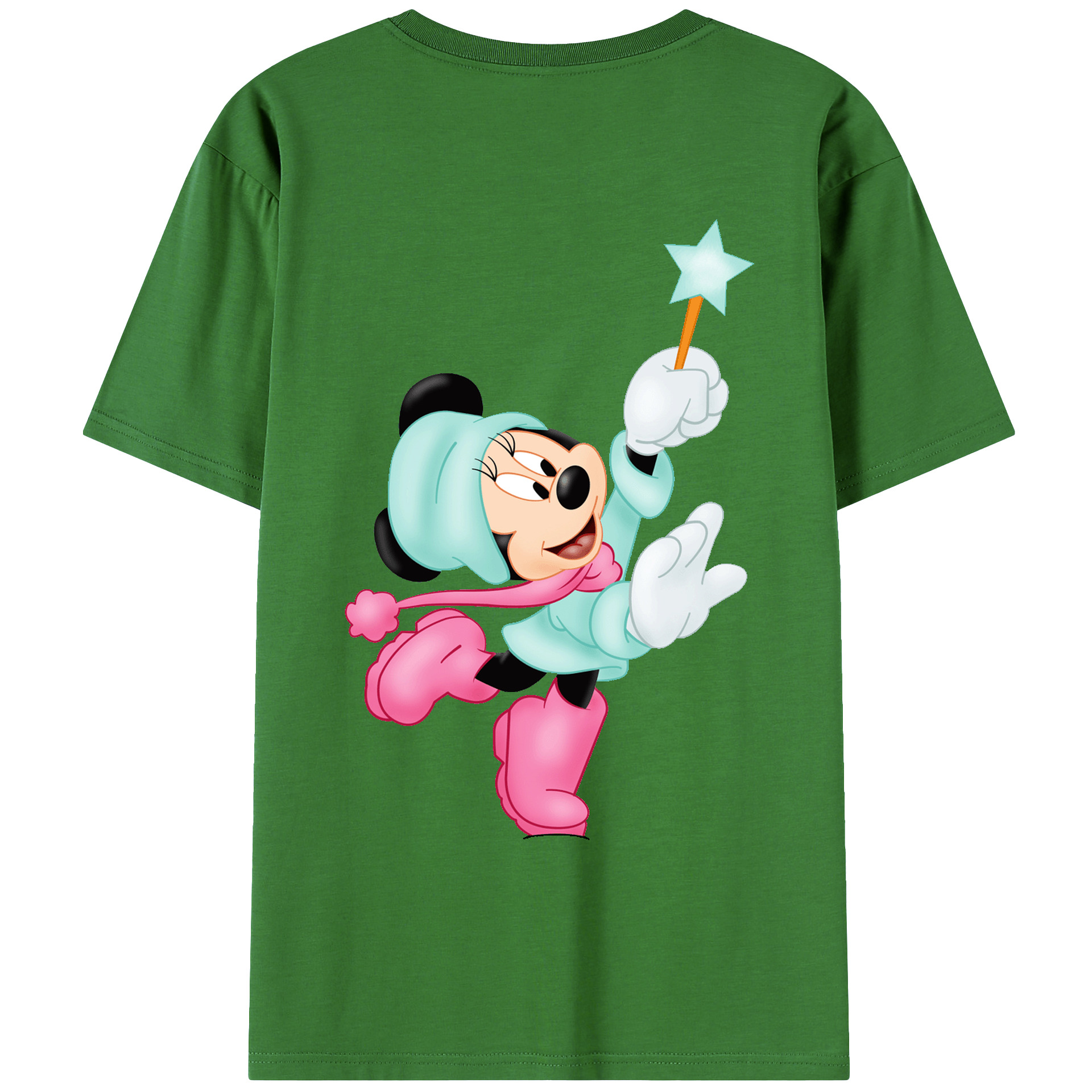 （画像用） ミッキーマウス Mickey Mouse レディース半袖Tシャツ(バックプリント)
